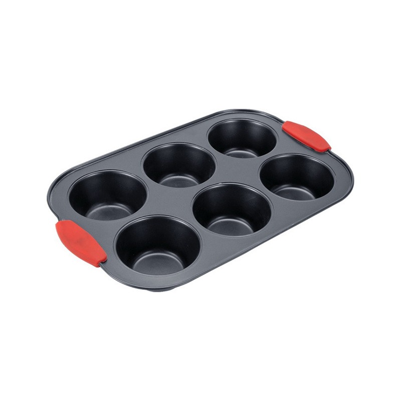 BW66I005/S 6 Cup Muffin Pan With Silicone Handle